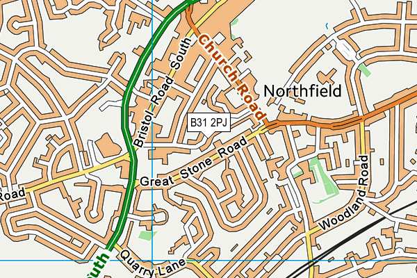 B31 2PJ map - OS VectorMap District (Ordnance Survey)