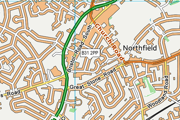 B31 2PP map - OS VectorMap District (Ordnance Survey)