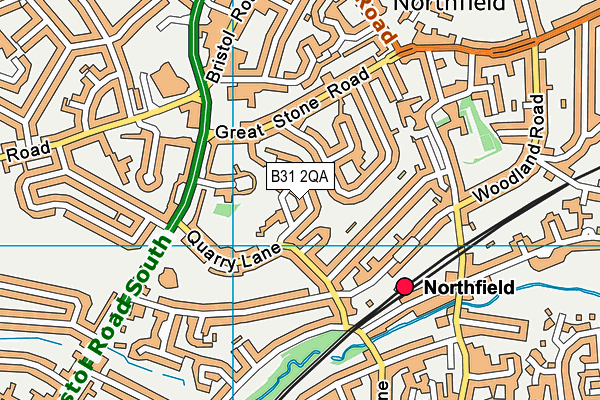 B31 2QA map - OS VectorMap District (Ordnance Survey)