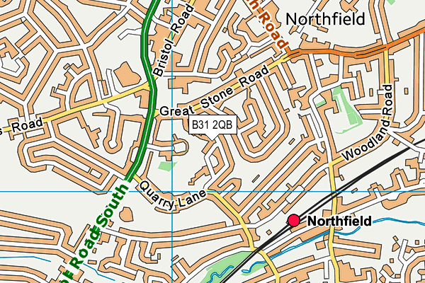 B31 2QB map - OS VectorMap District (Ordnance Survey)