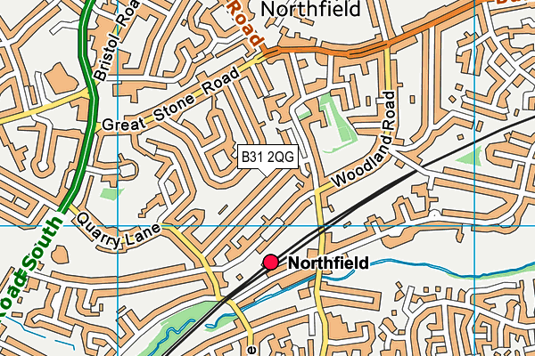 B31 2QG map - OS VectorMap District (Ordnance Survey)