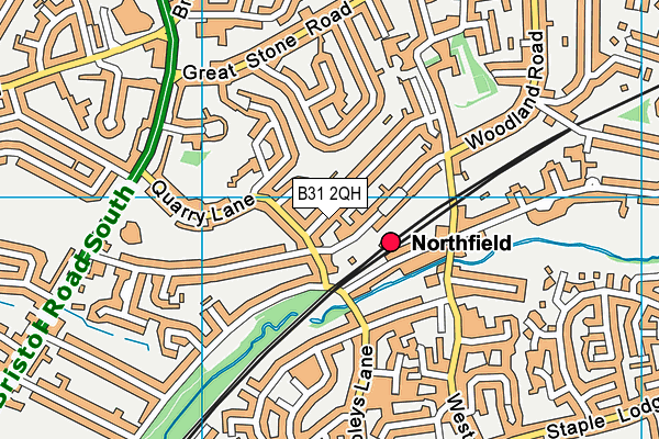 B31 2QH map - OS VectorMap District (Ordnance Survey)