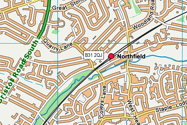 B31 2QJ map - OS VectorMap District (Ordnance Survey)