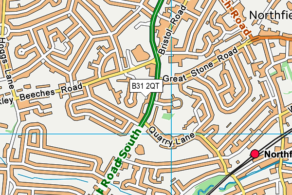 B31 2QT map - OS VectorMap District (Ordnance Survey)