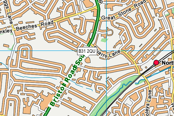 B31 2QU map - OS VectorMap District (Ordnance Survey)