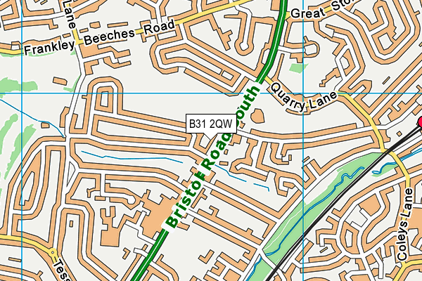 B31 2QW map - OS VectorMap District (Ordnance Survey)