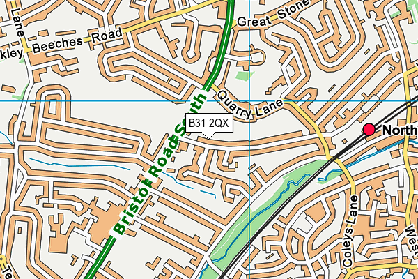 B31 2QX map - OS VectorMap District (Ordnance Survey)