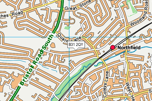 B31 2QY map - OS VectorMap District (Ordnance Survey)