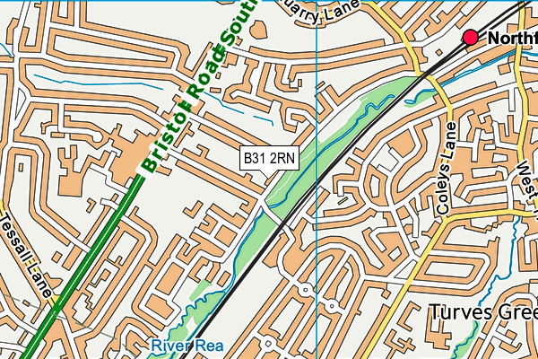 B31 2RN map - OS VectorMap District (Ordnance Survey)