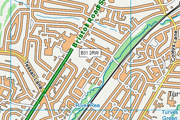 B31 2RW map - OS VectorMap District (Ordnance Survey)