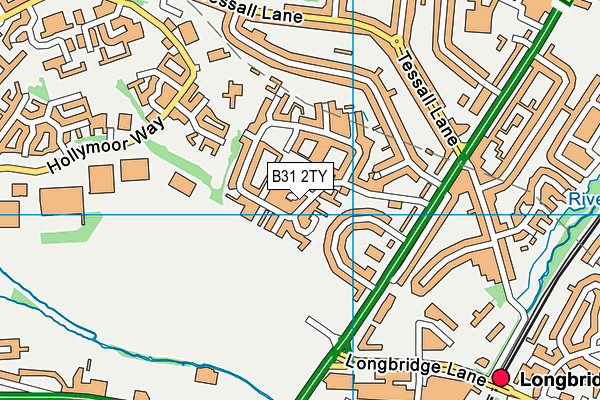 B31 2TY map - OS VectorMap District (Ordnance Survey)