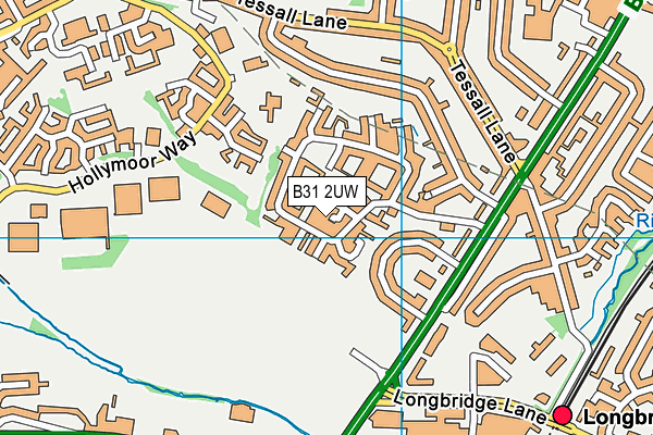 B31 2UW map - OS VectorMap District (Ordnance Survey)