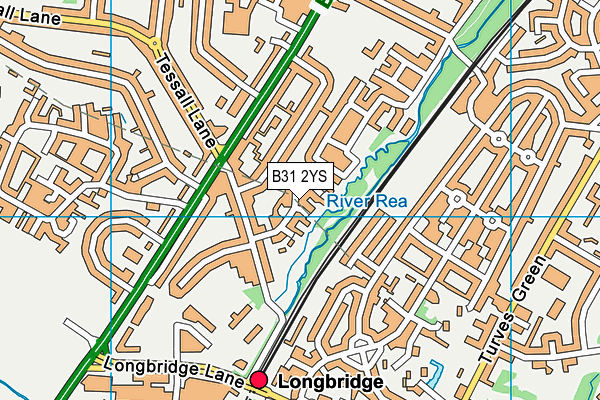 B31 2YS map - OS VectorMap District (Ordnance Survey)