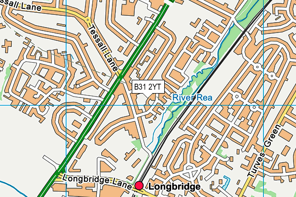 B31 2YT map - OS VectorMap District (Ordnance Survey)