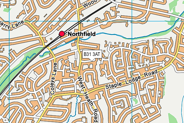 B31 3AT map - OS VectorMap District (Ordnance Survey)