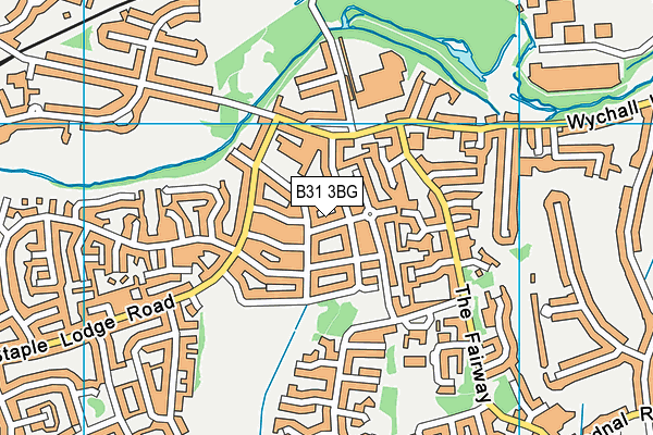 B31 3BG map - OS VectorMap District (Ordnance Survey)