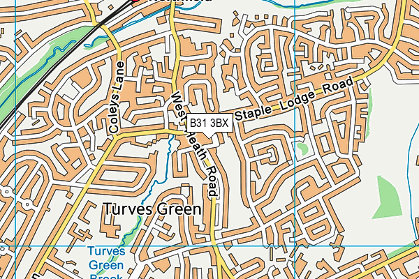 B31 3BX map - OS VectorMap District (Ordnance Survey)