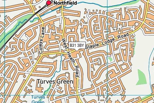 B31 3BY map - OS VectorMap District (Ordnance Survey)