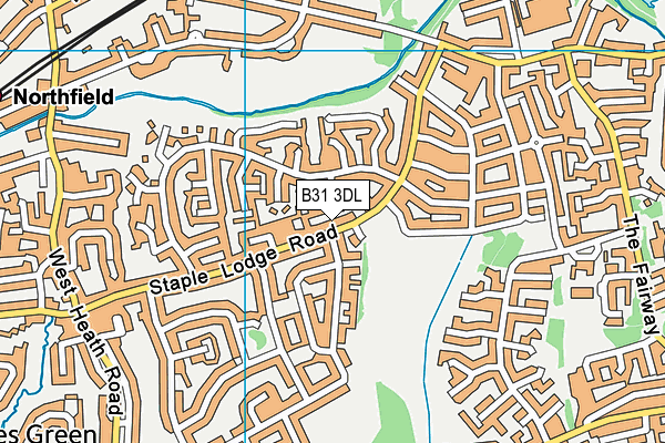 B31 3DL map - OS VectorMap District (Ordnance Survey)