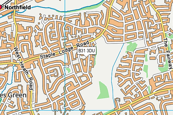 B31 3DU map - OS VectorMap District (Ordnance Survey)