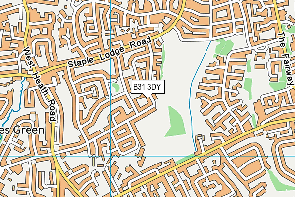 B31 3DY map - OS VectorMap District (Ordnance Survey)