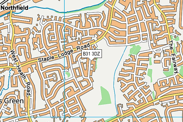 B31 3DZ map - OS VectorMap District (Ordnance Survey)