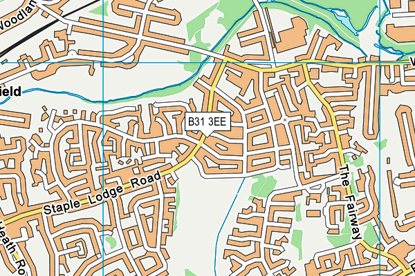 B31 3EE map - OS VectorMap District (Ordnance Survey)