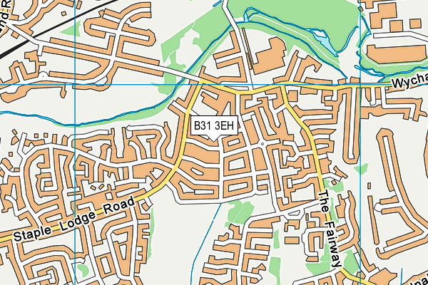 B31 3EH map - OS VectorMap District (Ordnance Survey)