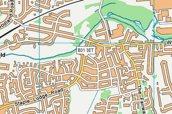 B31 3ET map - OS VectorMap District (Ordnance Survey)