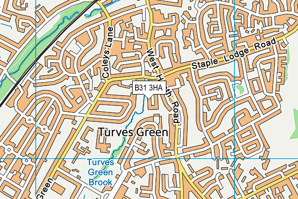 B31 3HA map - OS VectorMap District (Ordnance Survey)