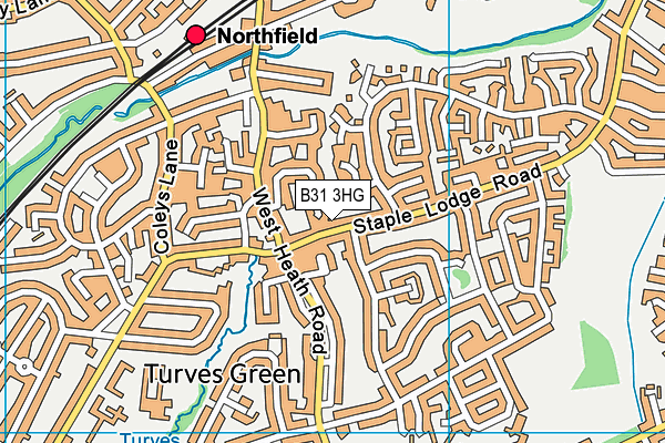 B31 3HG map - OS VectorMap District (Ordnance Survey)