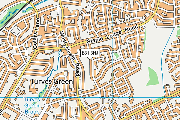 B31 3HJ map - OS VectorMap District (Ordnance Survey)