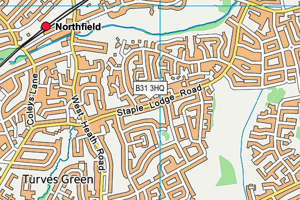 B31 3HQ map - OS VectorMap District (Ordnance Survey)