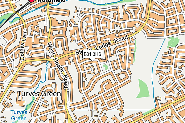 B31 3HS map - OS VectorMap District (Ordnance Survey)