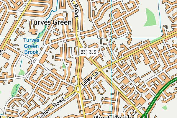 B31 3JS map - OS VectorMap District (Ordnance Survey)