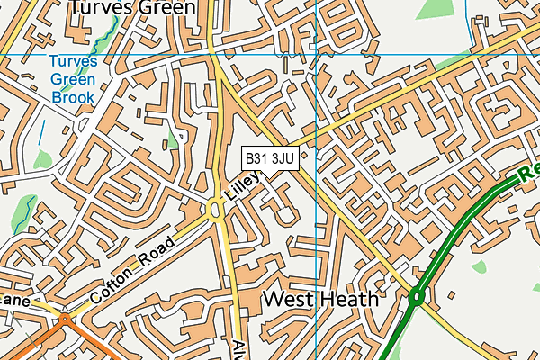 B31 3JU map - OS VectorMap District (Ordnance Survey)