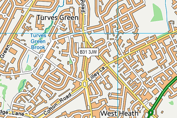 B31 3JW map - OS VectorMap District (Ordnance Survey)