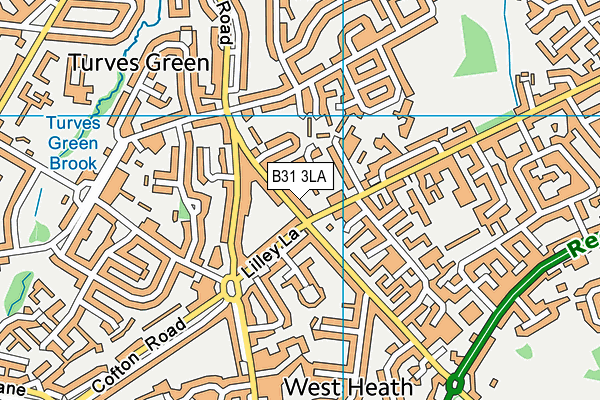 B31 3LA map - OS VectorMap District (Ordnance Survey)