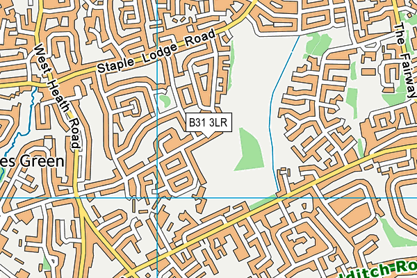 B31 3LR map - OS VectorMap District (Ordnance Survey)
