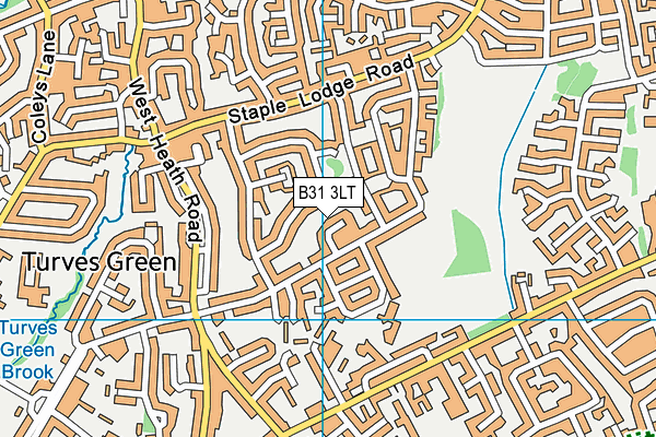 B31 3LT map - OS VectorMap District (Ordnance Survey)