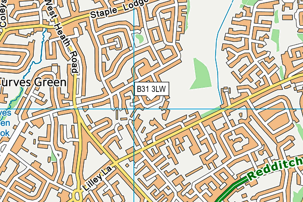 B31 3LW map - OS VectorMap District (Ordnance Survey)