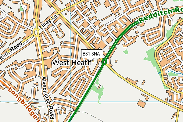 B31 3NA map - OS VectorMap District (Ordnance Survey)