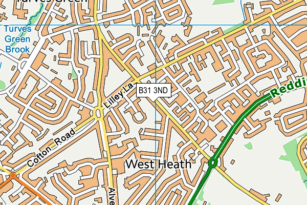 B31 3ND map - OS VectorMap District (Ordnance Survey)