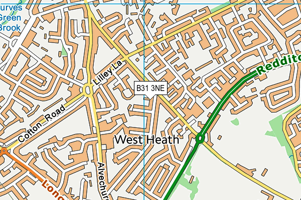 B31 3NE map - OS VectorMap District (Ordnance Survey)