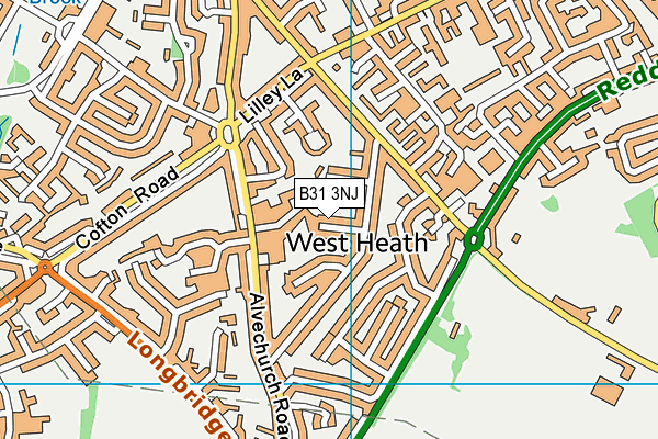 B31 3NJ map - OS VectorMap District (Ordnance Survey)
