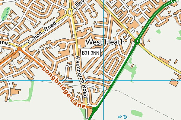 B31 3NN map - OS VectorMap District (Ordnance Survey)