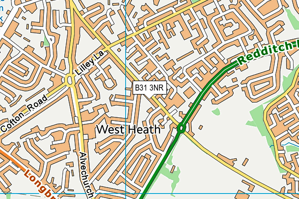 B31 3NR map - OS VectorMap District (Ordnance Survey)