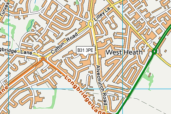 B31 3PE map - OS VectorMap District (Ordnance Survey)