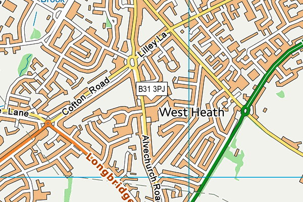 B31 3PJ map - OS VectorMap District (Ordnance Survey)