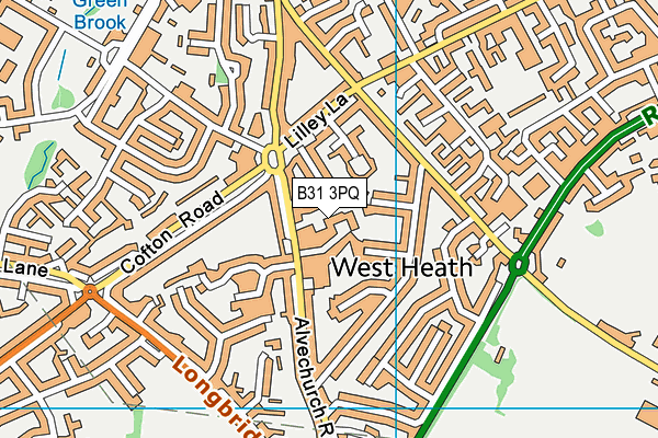 B31 3PQ map - OS VectorMap District (Ordnance Survey)